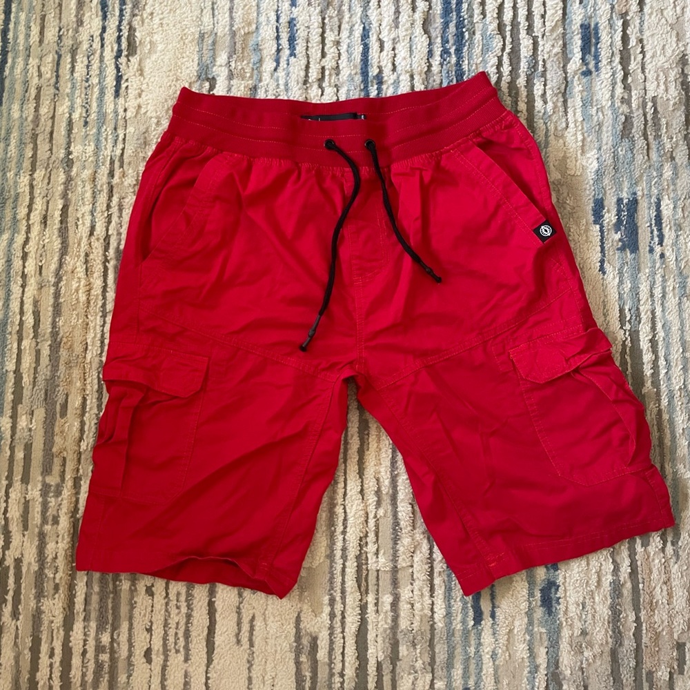 Akademiks Cargo Shorts Mens XL Red Y2K